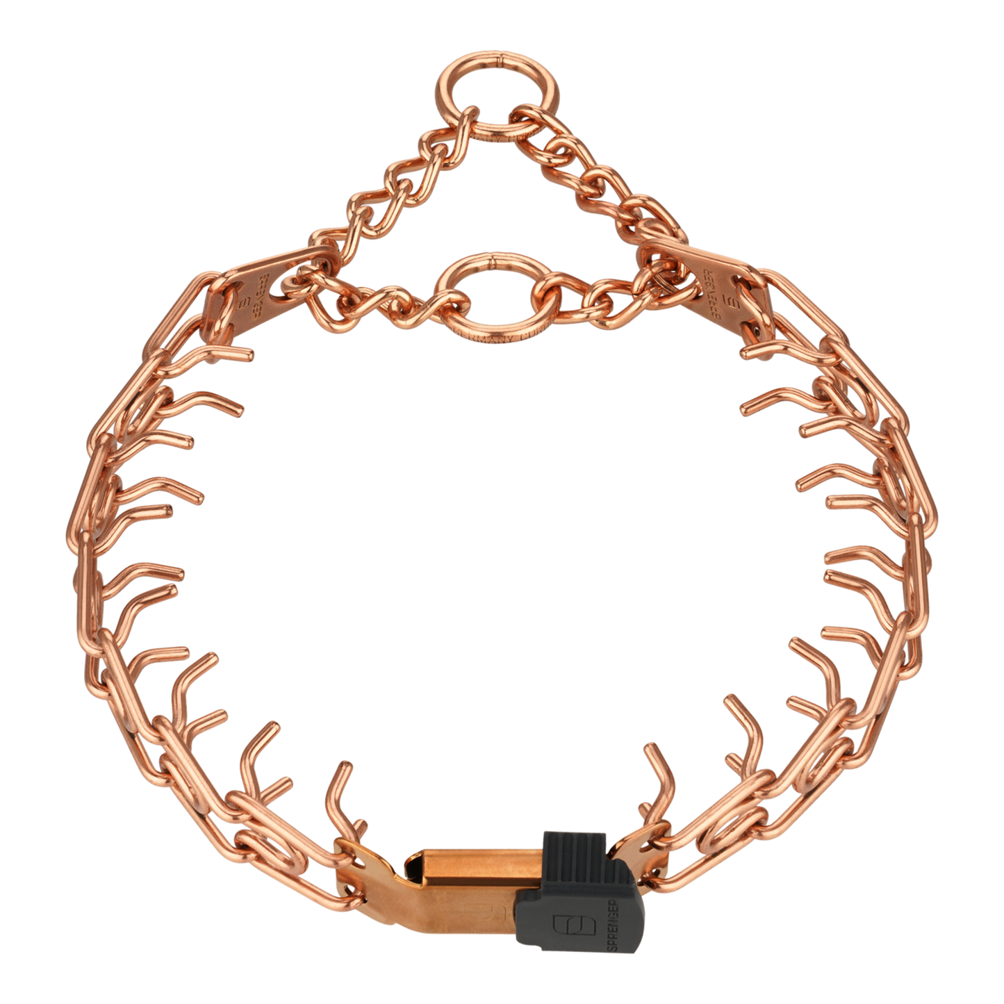 Kolczatka treningowa Herman Sprenger ULTRA-PLUS - zaciskowa - krótkie ogniwa - zapięcie ClickLock na środku - Curogan - 50 cm / 3 mm