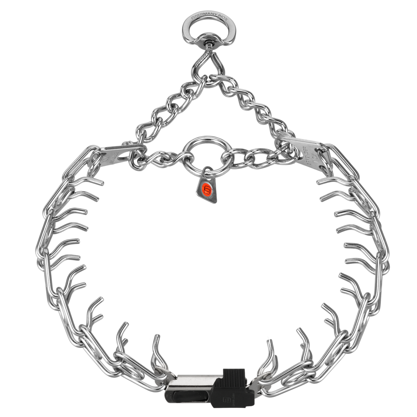 Kolczatka treningowa Herman Sprenger ULTRA-PLUS - zaciskowa - zapięcie ClickLock z boku - stal nierdzewna - 58 cm / 3 mm