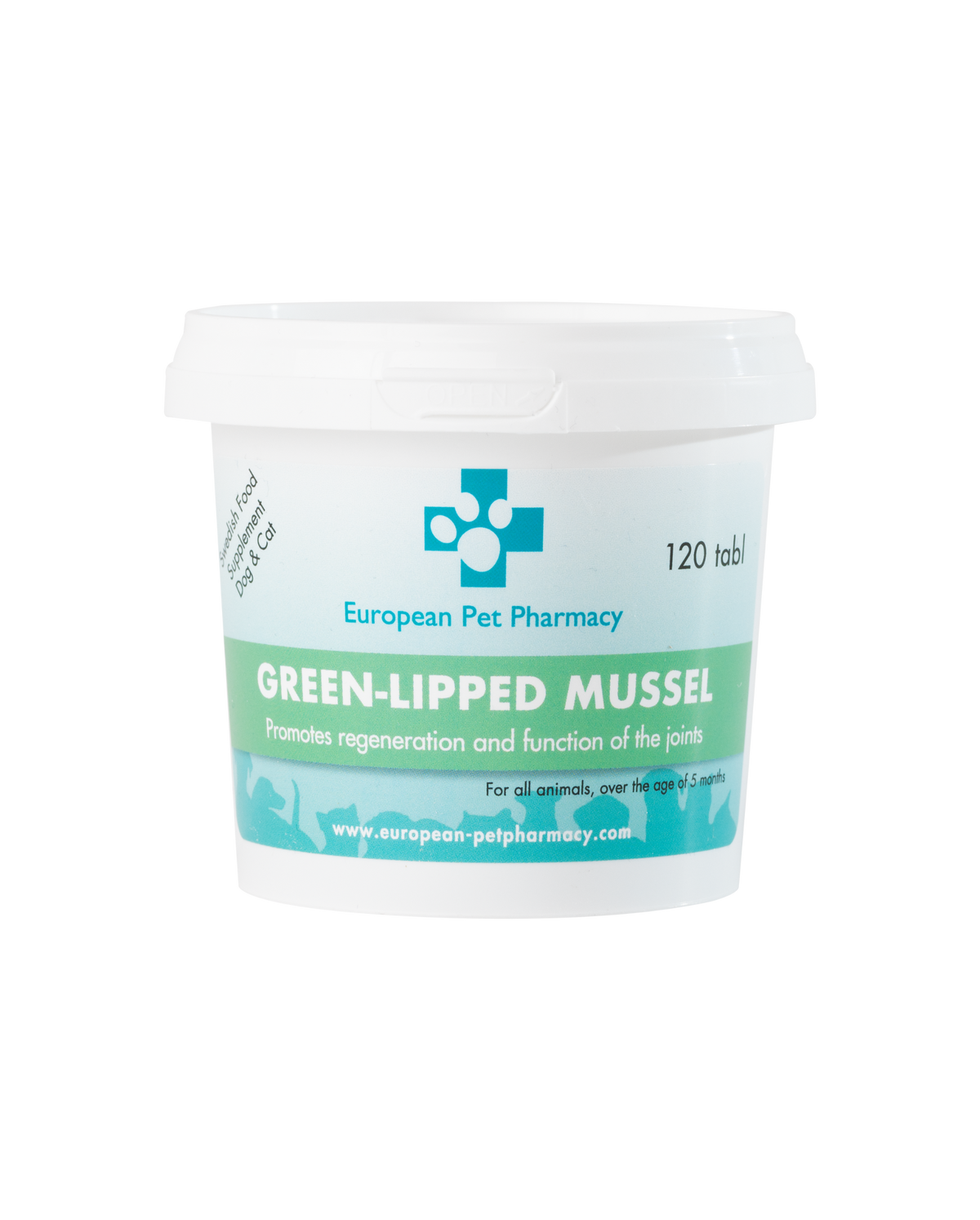 European Pet Pharmacy Green-lipped Mussel 120 tabletek - małż nowozelandzki na stawy psa