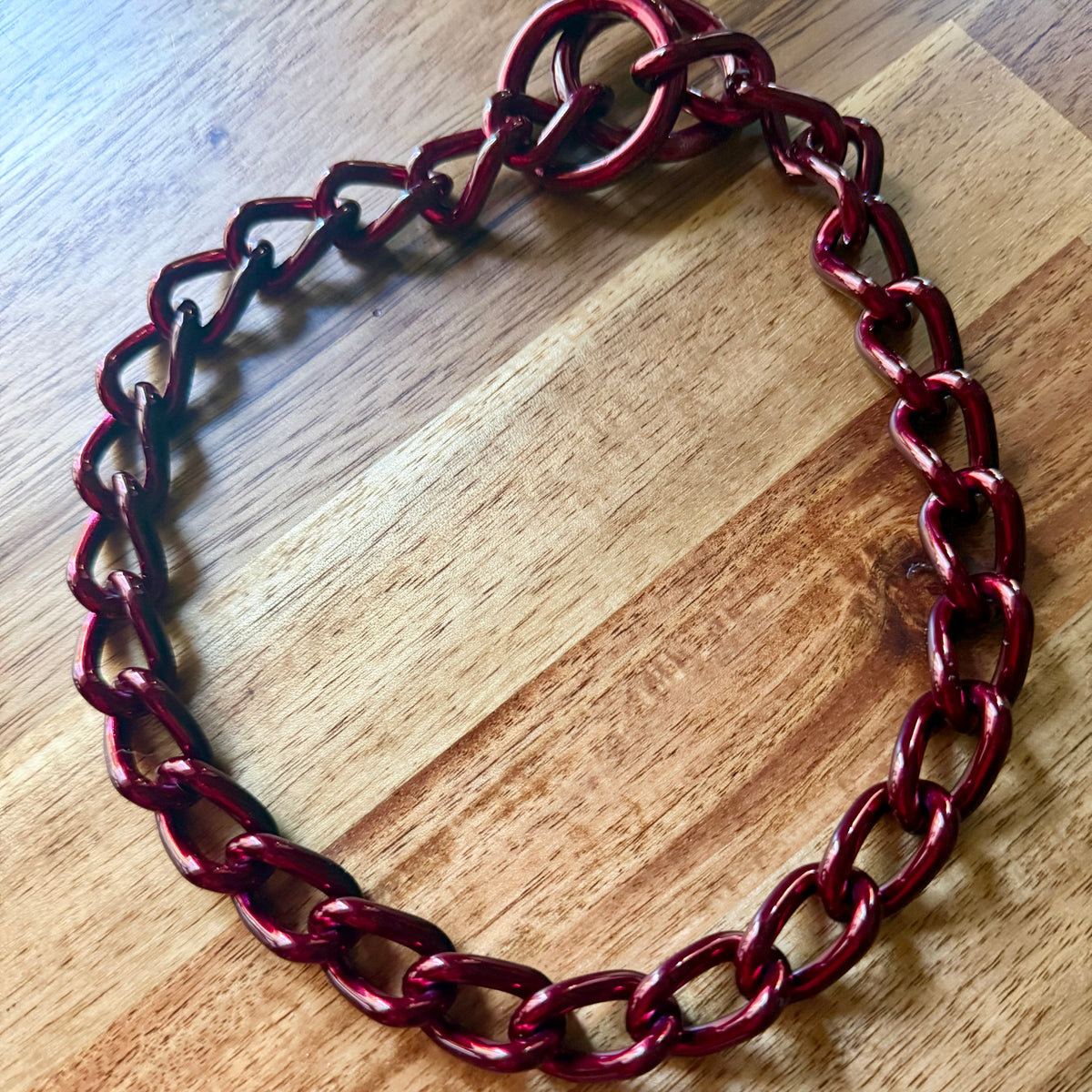 Herman Sprenger personalised fur saver chain - Burgundy
