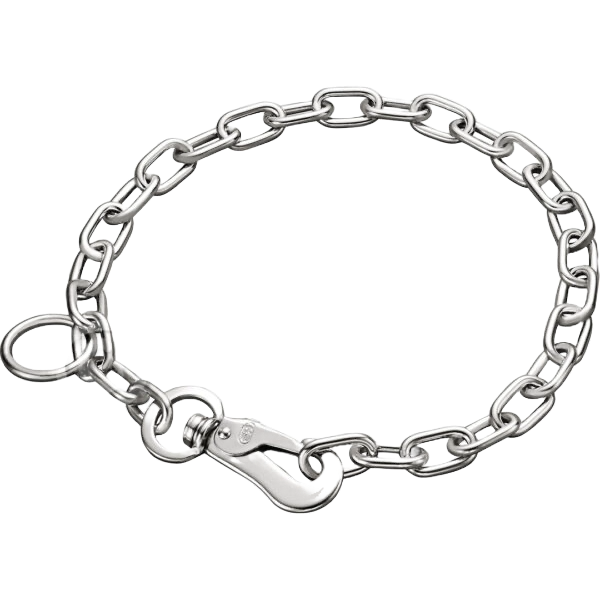 Łańcuszek z karabińczykiem chromowany 3mm