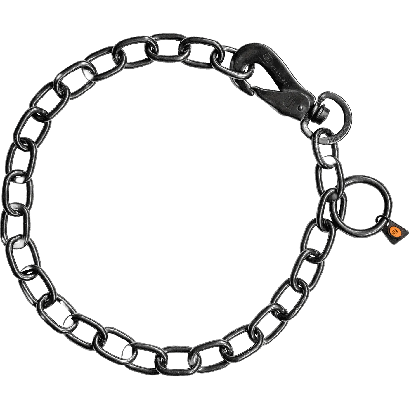 Chain with carabiner stainless steel 3mm