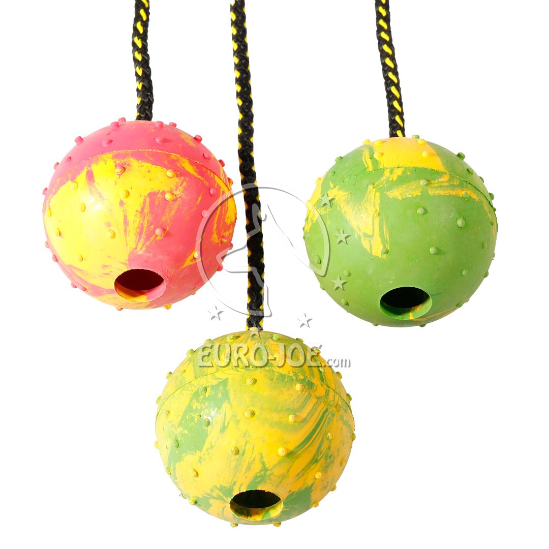 Hard rubber ball with durable string 60 cm