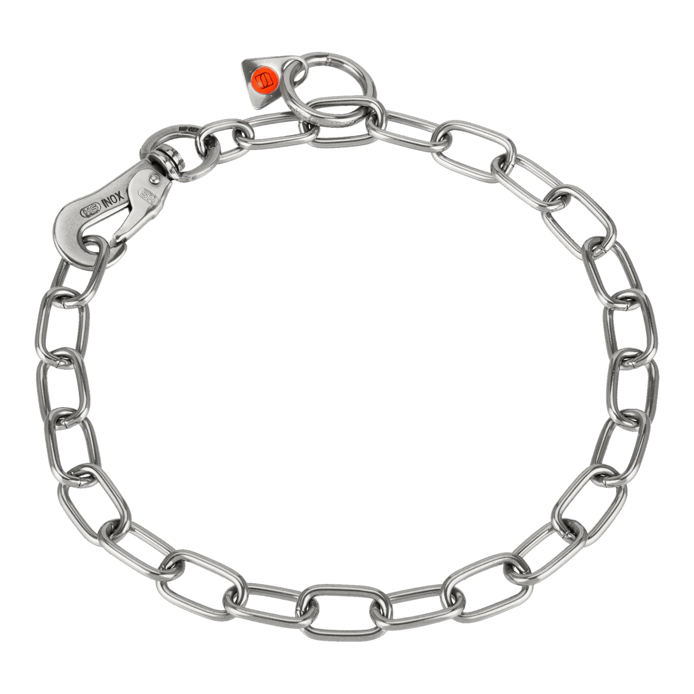 Łańcuszek z karabińczykiem stal nierdzewna 3mm