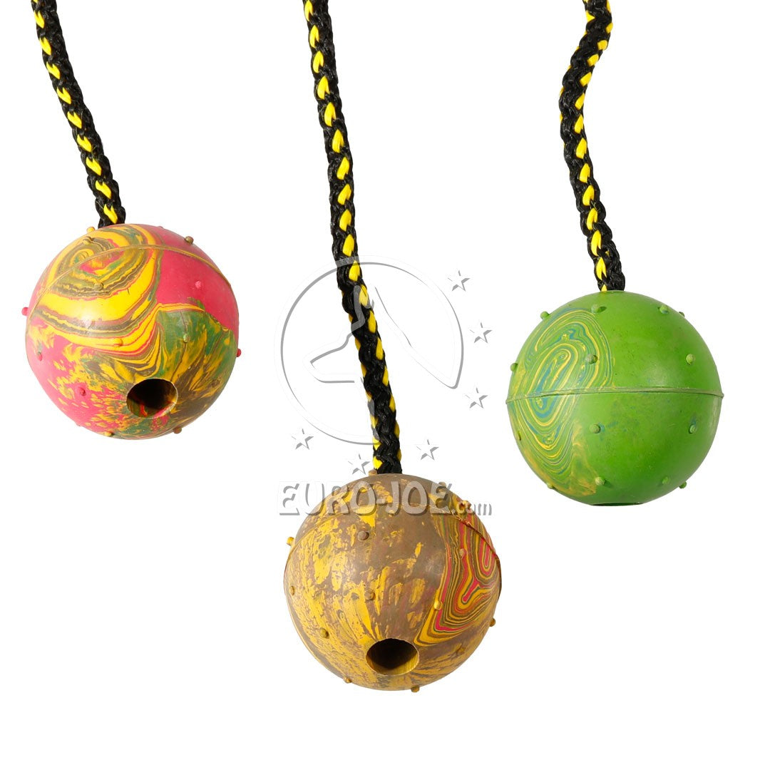 Hard rubber ball with durable string 60 cm