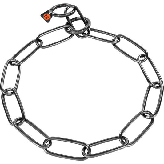 Łańcuszek 4mm stal nierdzewna czarny długie ogniwo 5 cm