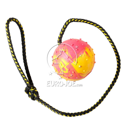 Hard rubber ball with durable string 60 cm
