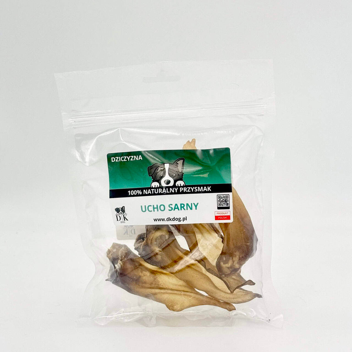 Gryzak naturalny dla psa DK DOG - ucho sarny - 4 szt