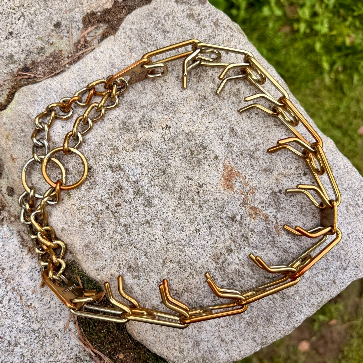 Herman Sprenger ULTRA-PLUS personalised prong collar - Modest gold