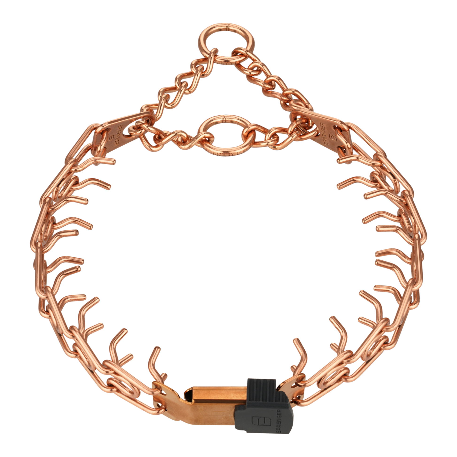Kolczatka treningowa Herman Sprenger ULTRA-PLUS - zaciskowa - krótkie ogniwa - zapięcie ClickLock na środku - Curogan - 50 cm / 3 mm