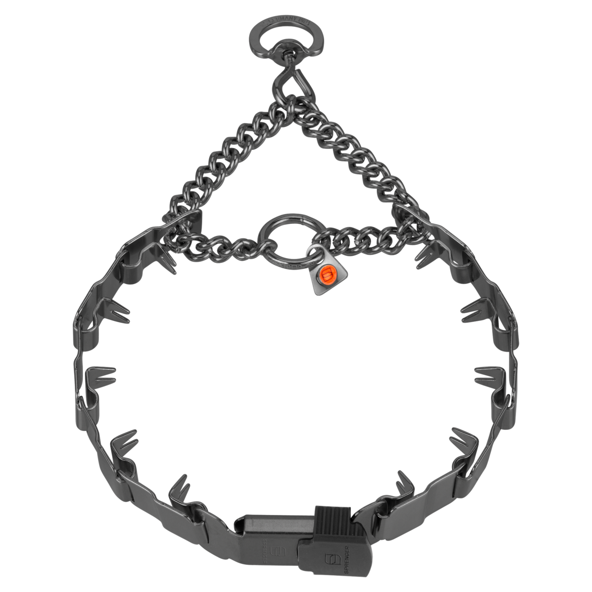 Kolczatka Herman Sprenger Neck-Tech Sport zaciskowa - stal nierdzewna czarna matowa - 50 cm