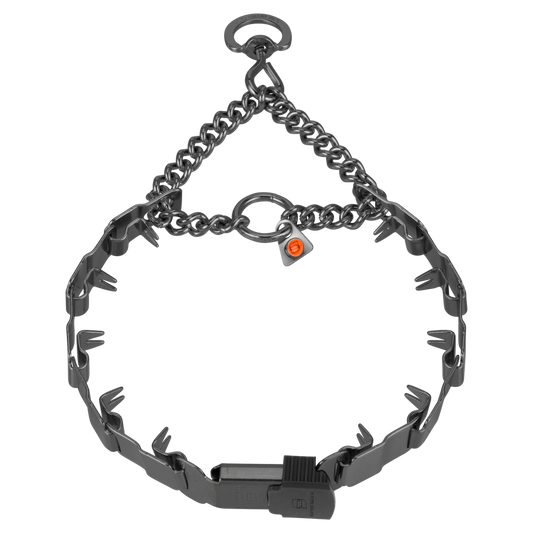 Kolczatka Herman Sprenger Neck-Tech Sport zaciskowa - stal nierdzewna czarna matowa - 50 cm