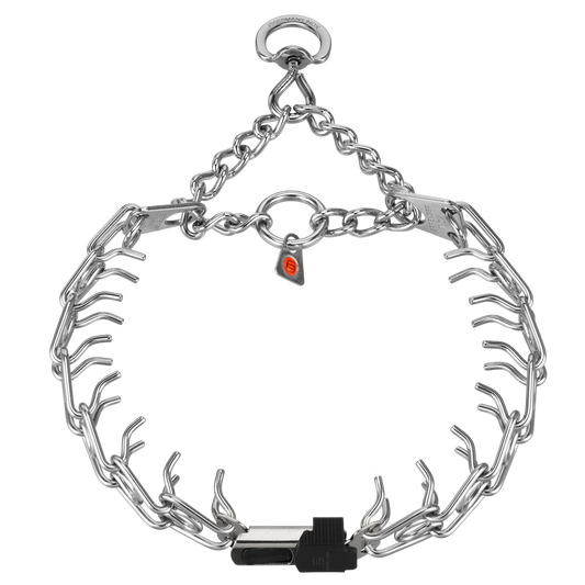 Kolczatka treningowa Herman Sprenger ULTRA-PLUS - zaciskowa - zapięcie ClickLock z boku - stal nierdzewna - 58 cm / 3 mm