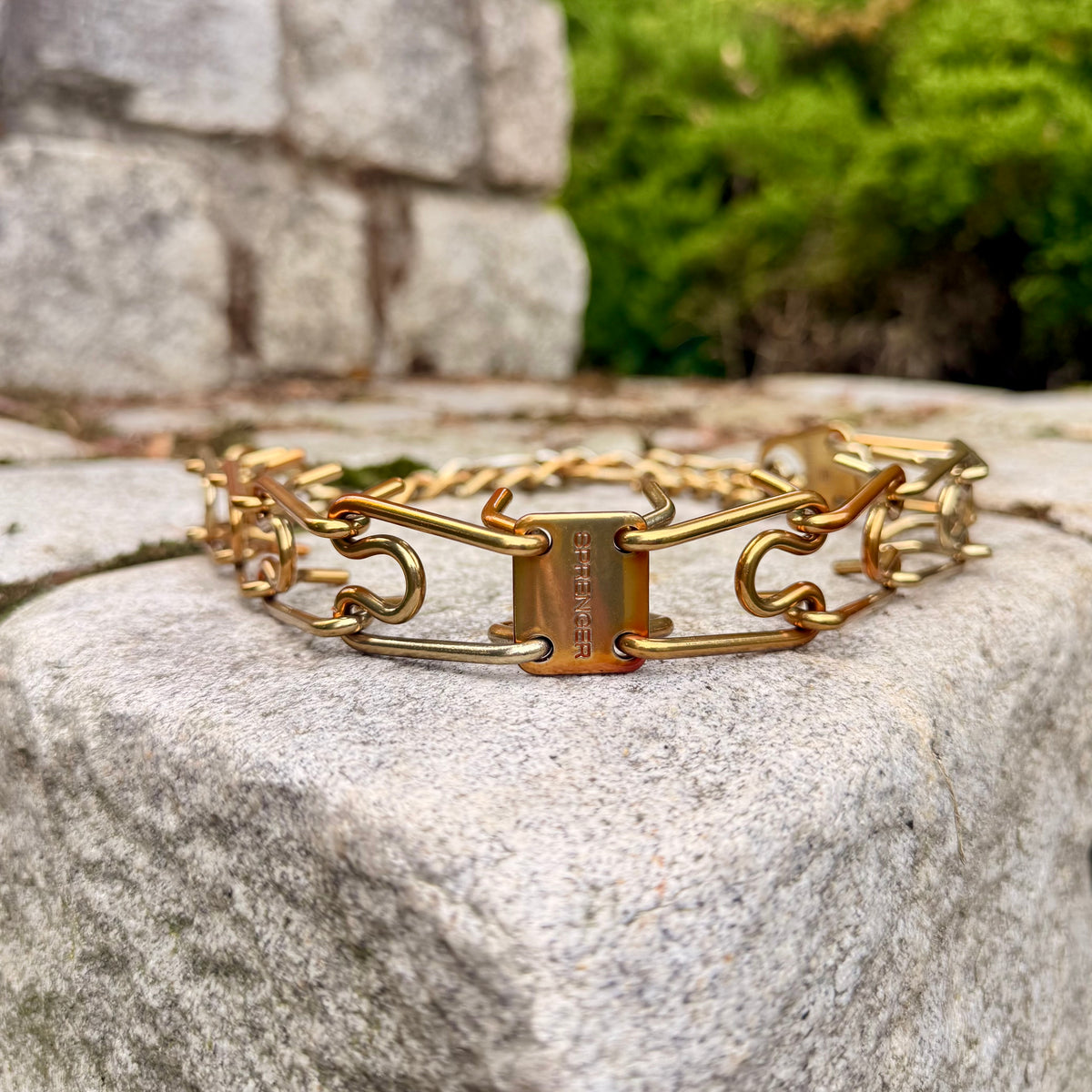 Herman Sprenger ULTRA-PLUS personalised prong collar - Modest gold