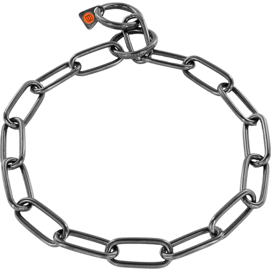 Łańcuszek 4mm stal nierdzewna czarny długie ogniwo 4 cm