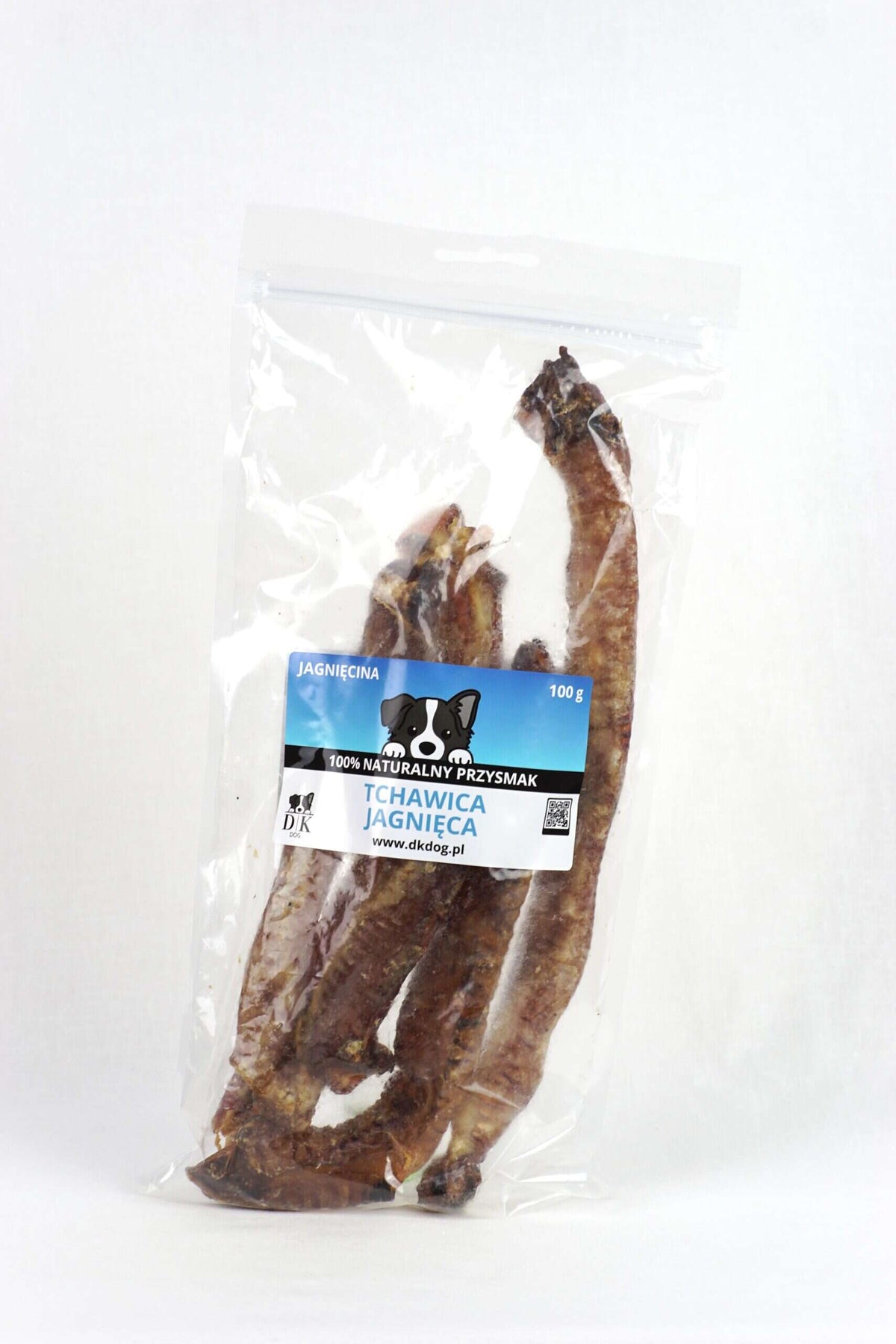 Gryzak naturalny dla psa DK DOG - tchawica jagnięca - 100 g