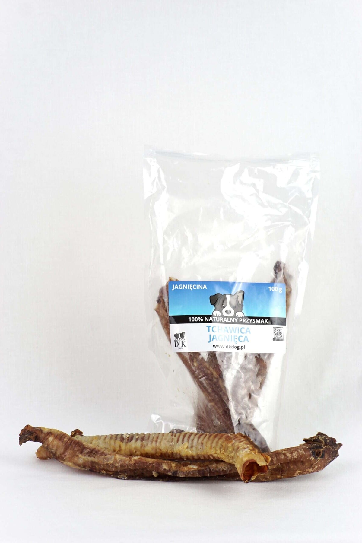 Gryzak naturalny dla psa DK DOG - tchawica jagnięca - 100 g