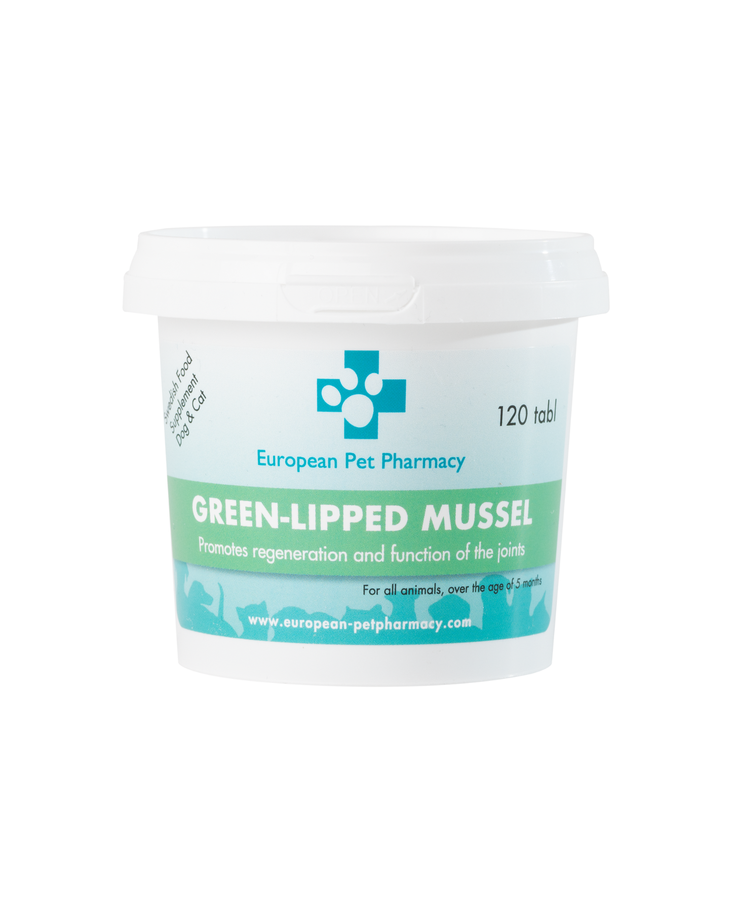 European Pet Pharmacy Green-lipped Mussel 120 tabletek - małż nowozelandzki na stawy psa