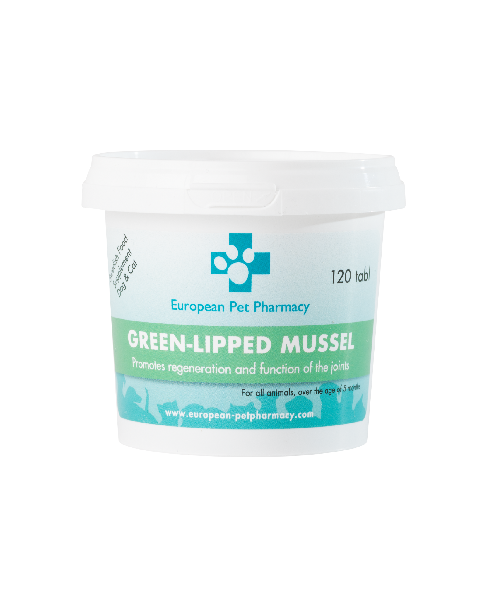European Pet Pharmacy Green-lipped Mussel 120 tabletek - małż nowozelandzki na stawy psa