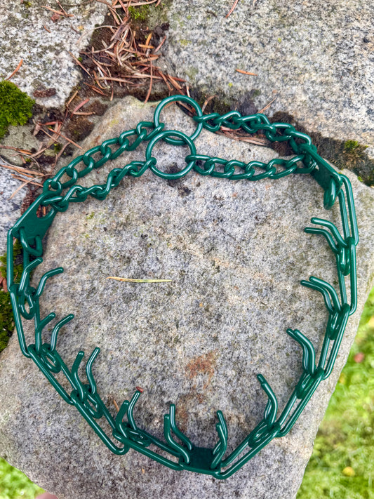 Herman Sprenger ULTRA-PLUS personalised prong collar - Bottle green