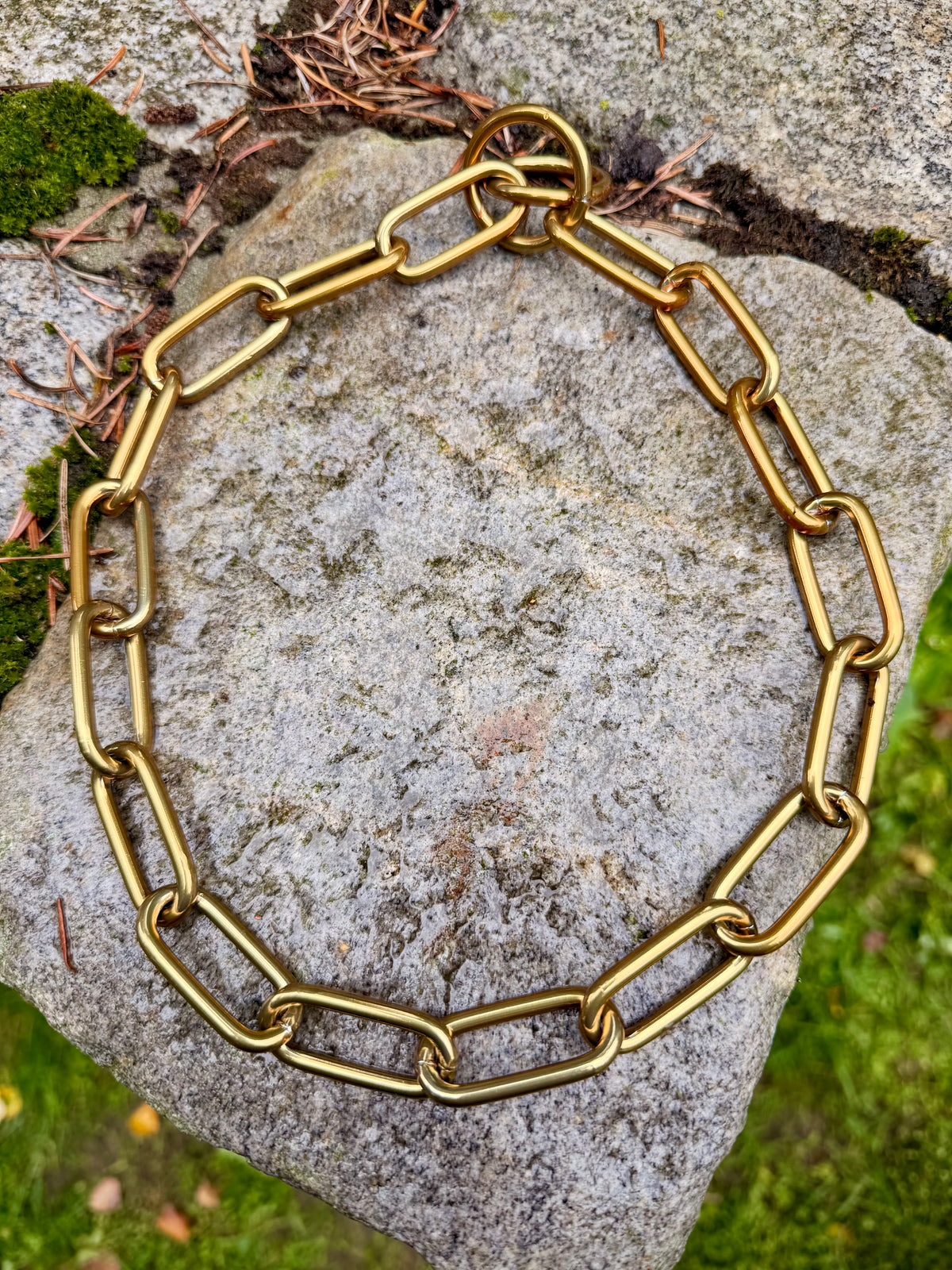 Herman Sprenger personalised fur saver chain - Modest gold