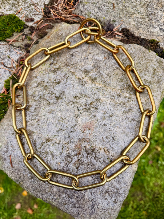 Herman Sprenger personalised fur saver chain - Modest gold