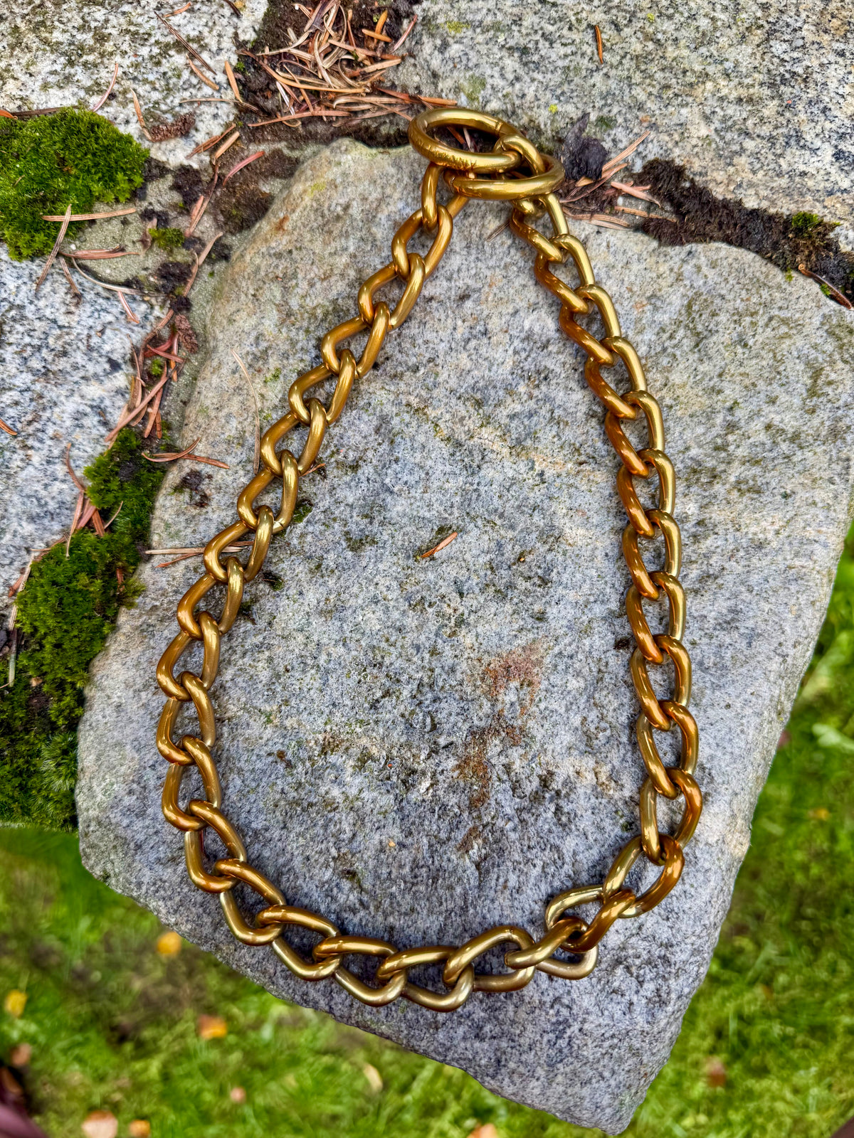 Herman Sprenger personalised fur saver chain - Modest gold