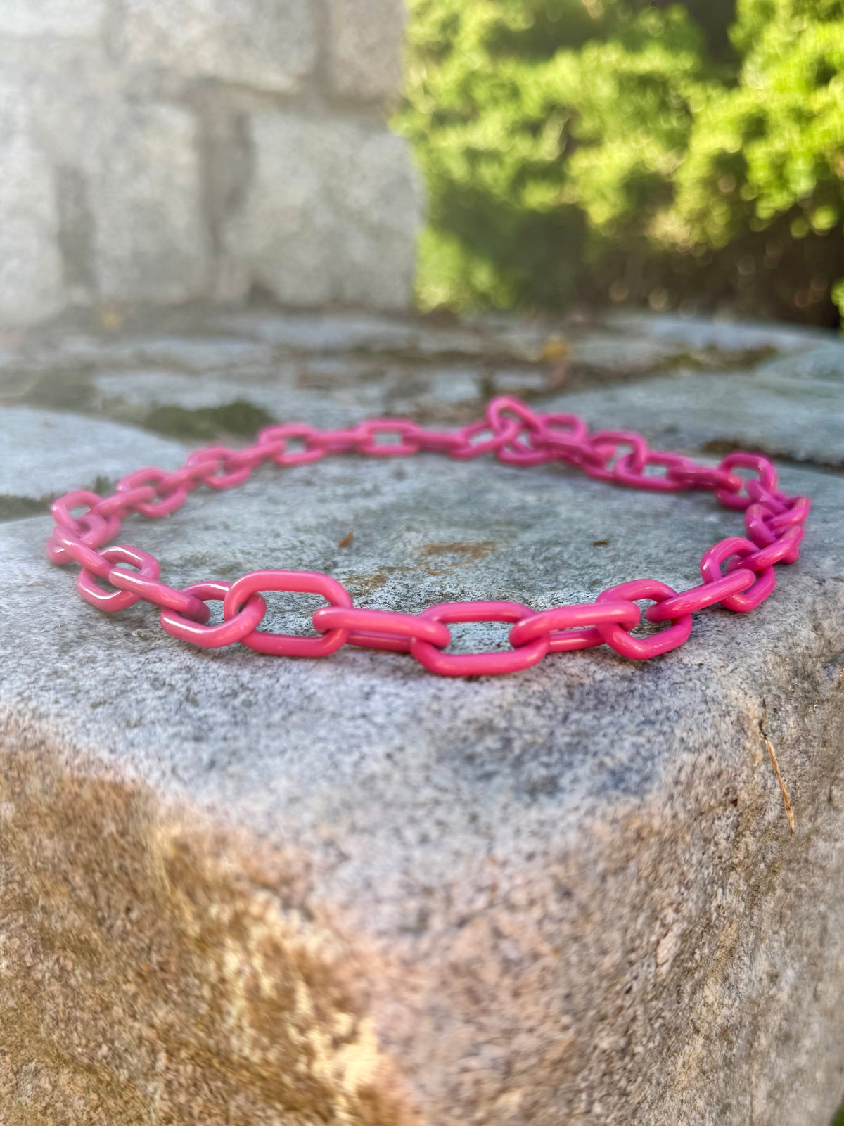 Herman Sprenger personalised fur saver chain - Hot pink