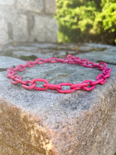 Herman Sprenger personalised fur saver chain - Hot pink