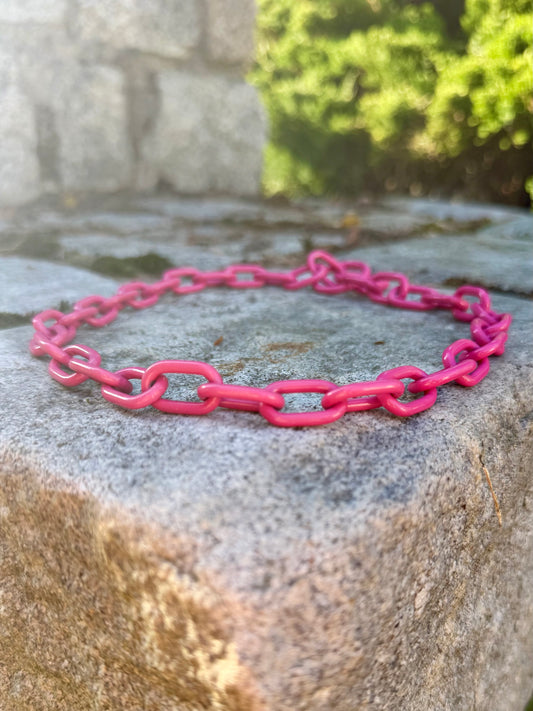 Herman Sprenger personalised fur saver chain - Hot pink
