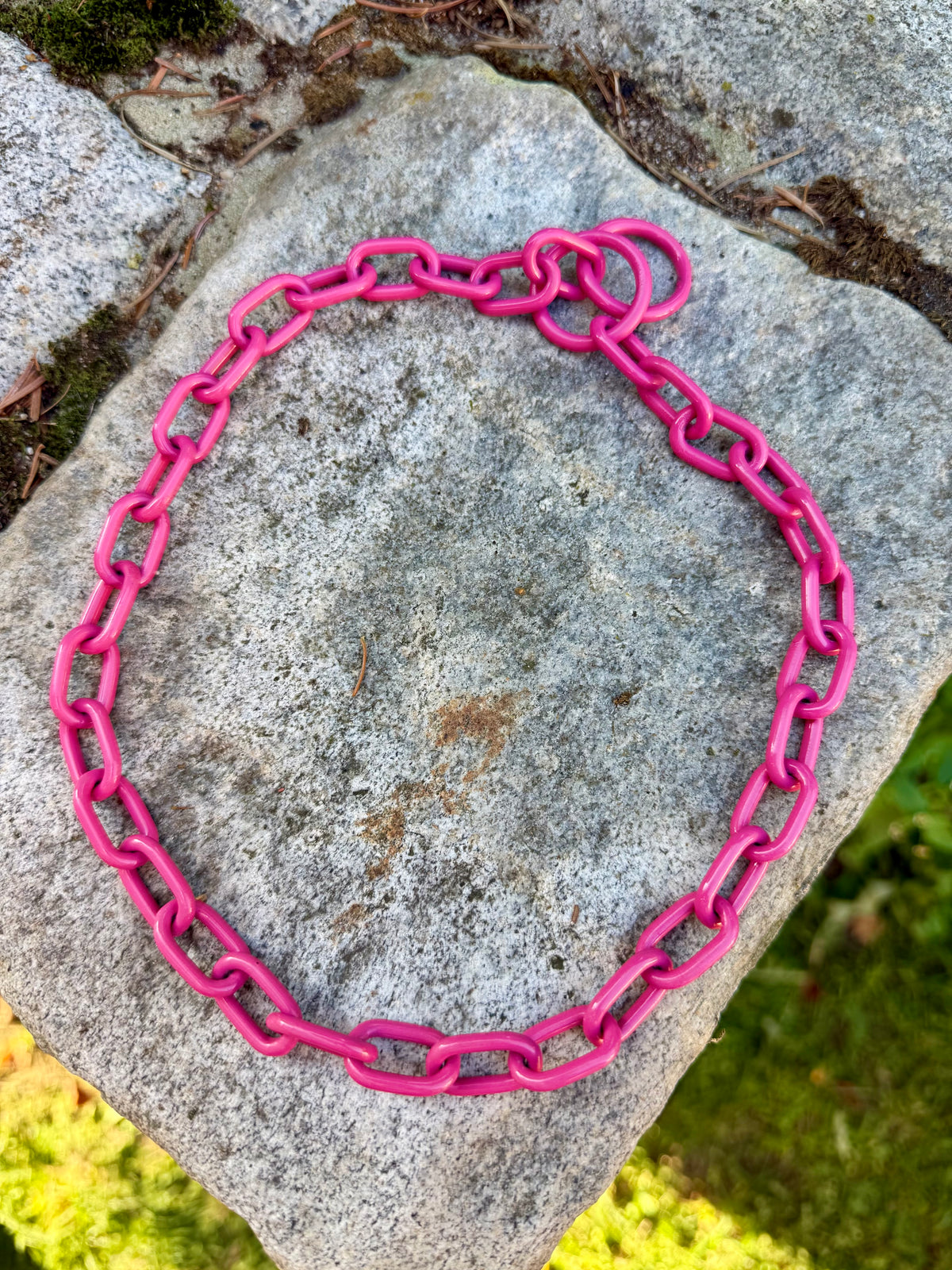 Herman Sprenger personalised fur saver chain - Hot pink