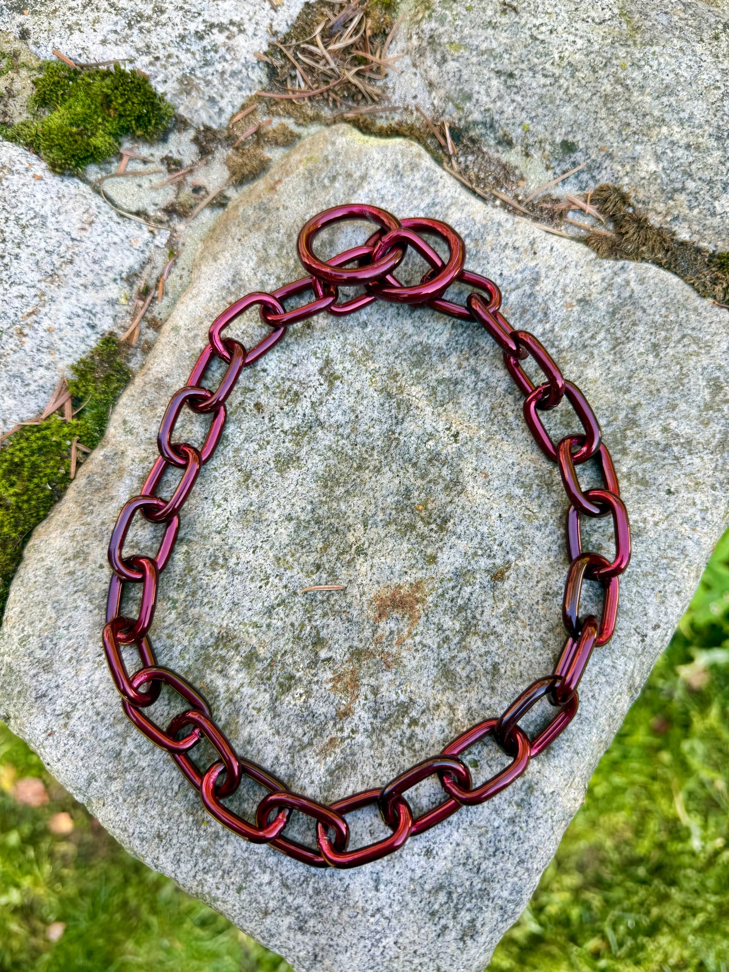 Herman Sprenger personalised fur saver chain - Burgundy