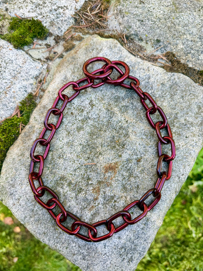 Herman Sprenger ULTRA-PLUS personalised prong collar - Burgundy
