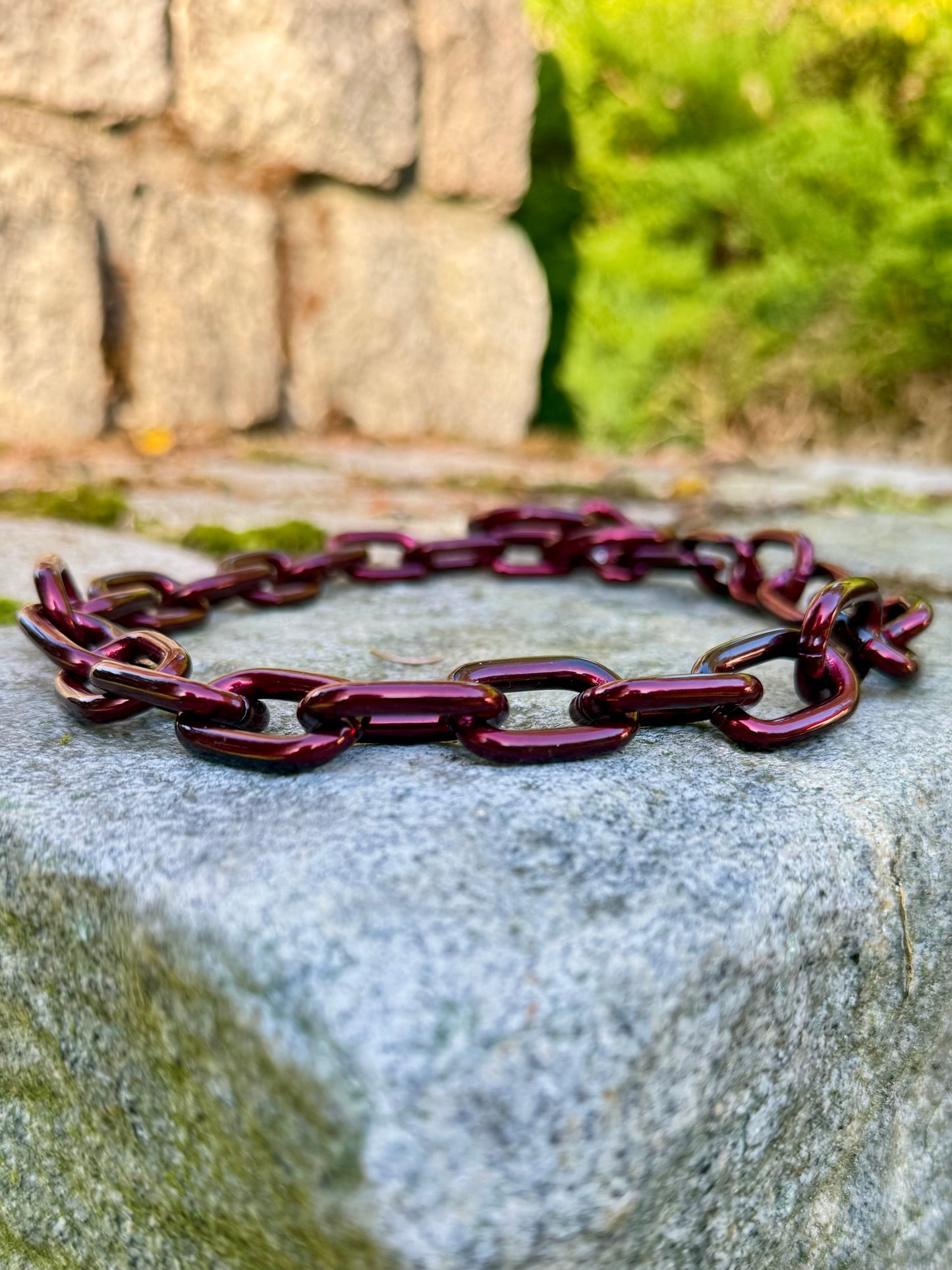 Herman Sprenger personalised fur saver chain - Burgundy
