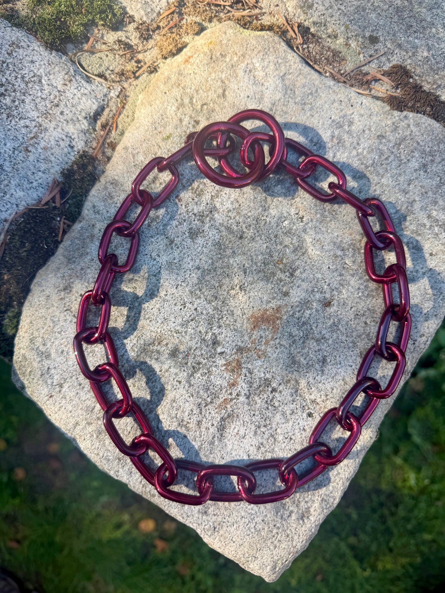 Herman Sprenger personalised fur saver chain - Burgundy