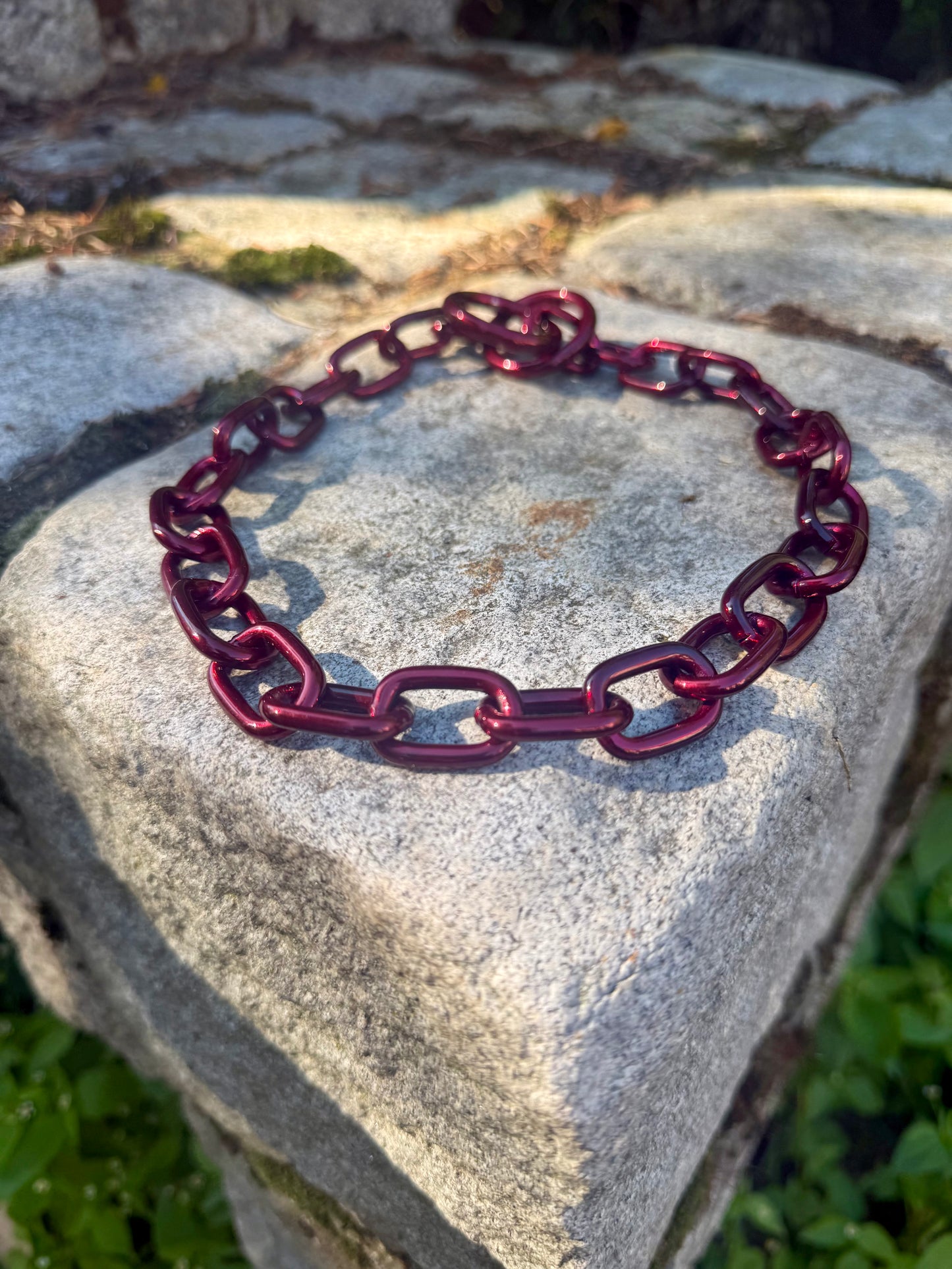 Herman Sprenger personalised fur saver chain - Burgundy