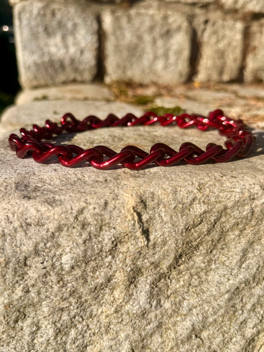 Herman Sprenger personalised fur saver chain - Burgundy