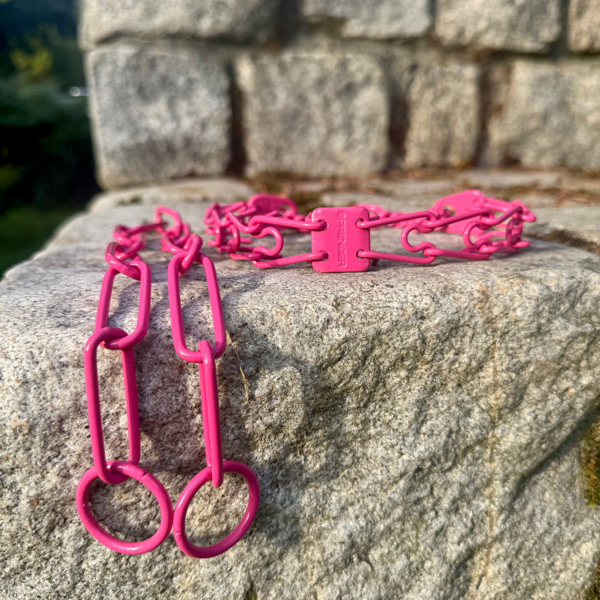Herman Sprenger ULTRA-PLUS personalised prong collar - Hot pink