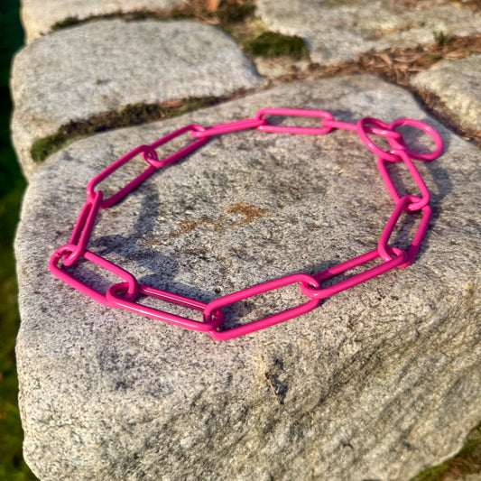 Herman Sprenger personalised fur saver chain - Hot pink