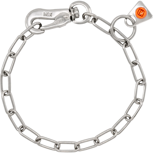 Łańcuszek z karabińczykiem stal nierdzewna 2 mm dla małych psów