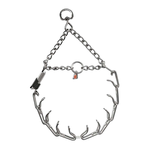 Kolczatka treningowa Herman Sprenger ULTRA-PLUS – zaciskowa – zapięcie ClickLock z boku – stal nierdzewna – 58 cm / 3,2 mm