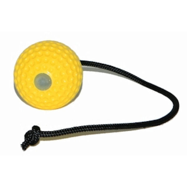 Piłka gumowa Euro Joe Yellow Super Ball - na sznurku