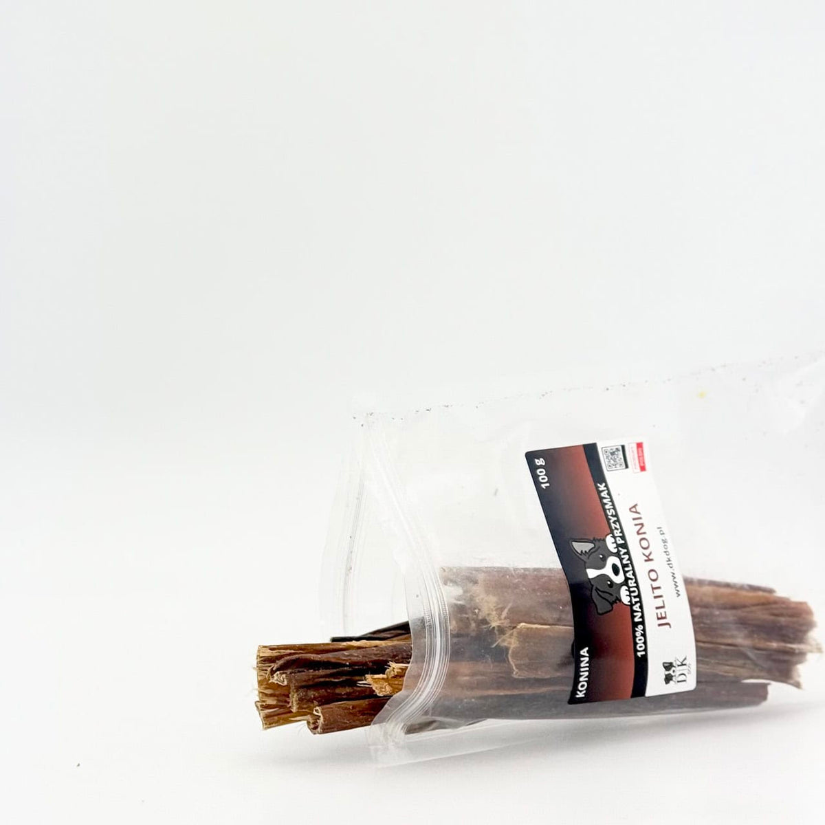 Gryzak naturalny dla psa DK DOG - jelito konia cienkie - 100 g
