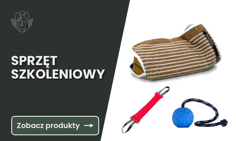 Sprzęt szkoleniowy IGP: rękaw treningowy, gryzaki i piłki na sznurku