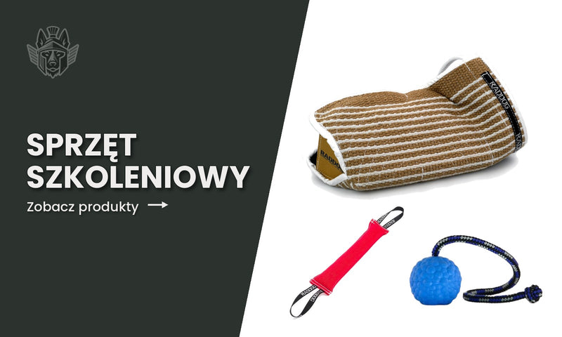 Sprzęt szkoleniowy IGP: rękaw treningowy, gryzaki i piłki na sznurku
