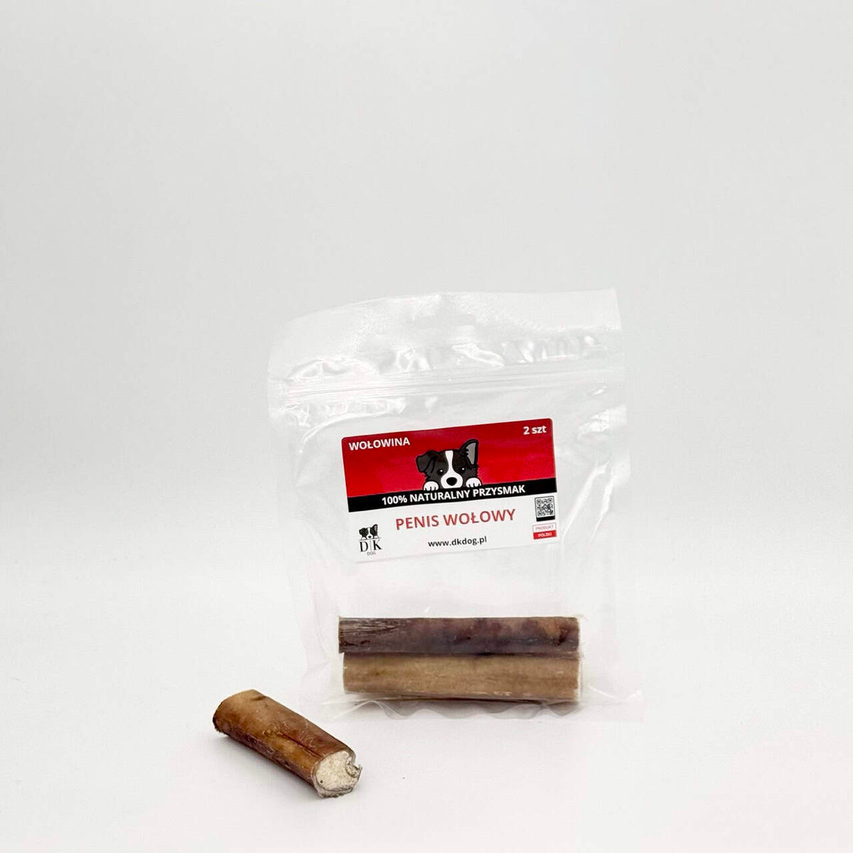Gryzak naturalny dla psa DK DOG - penis wołowy 15 cm - 2 szt