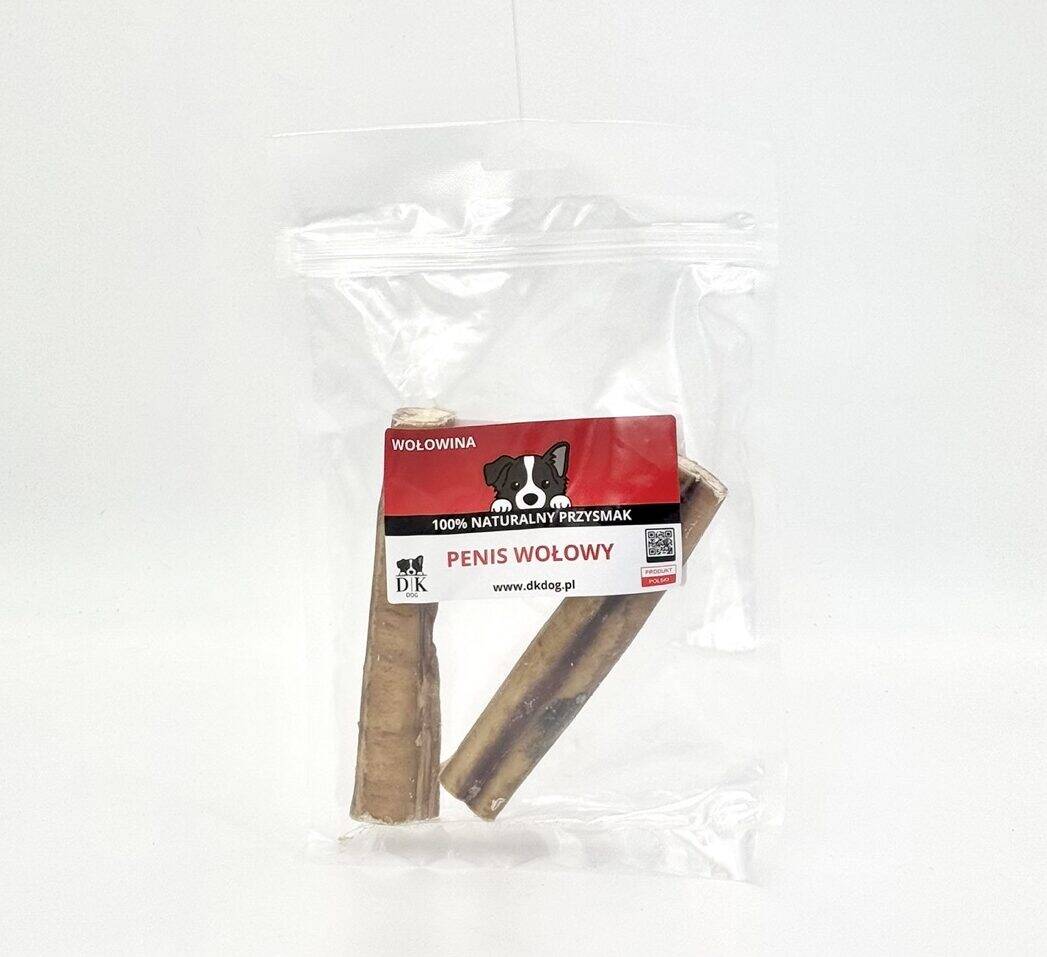Gryzak naturalny dla psa DK DOG - penis wołowy 15 cm - 2 szt