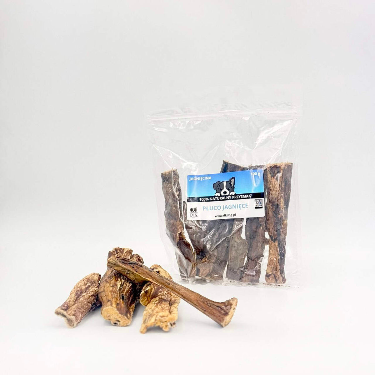Gryzak naturalny dla psa DK DOG - płuco jagnięce - 100 g