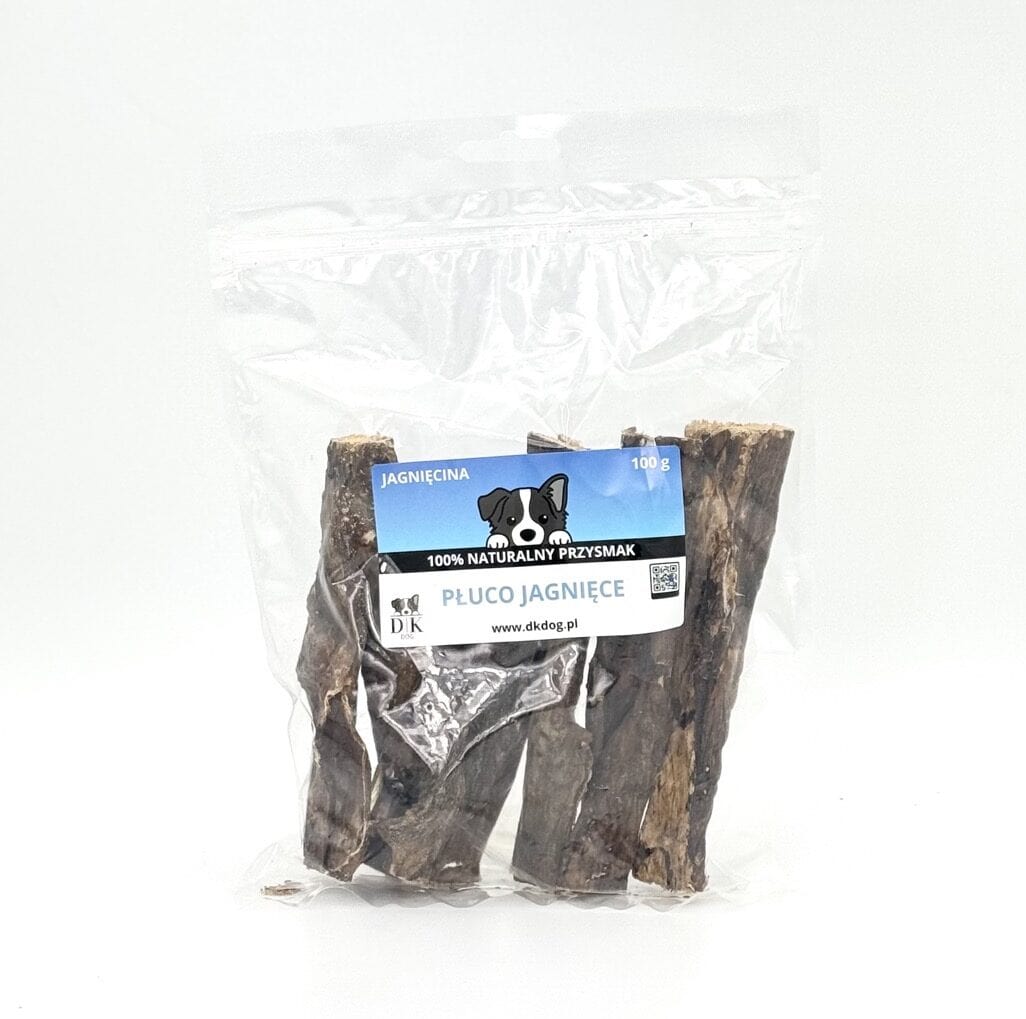 Gryzak naturalny dla psa DK DOG - płuco jagnięce - 100 g