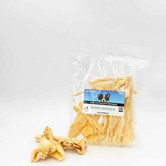 Gryzak naturalny dla psa DK DOG - skóra jagnięca - 100 g